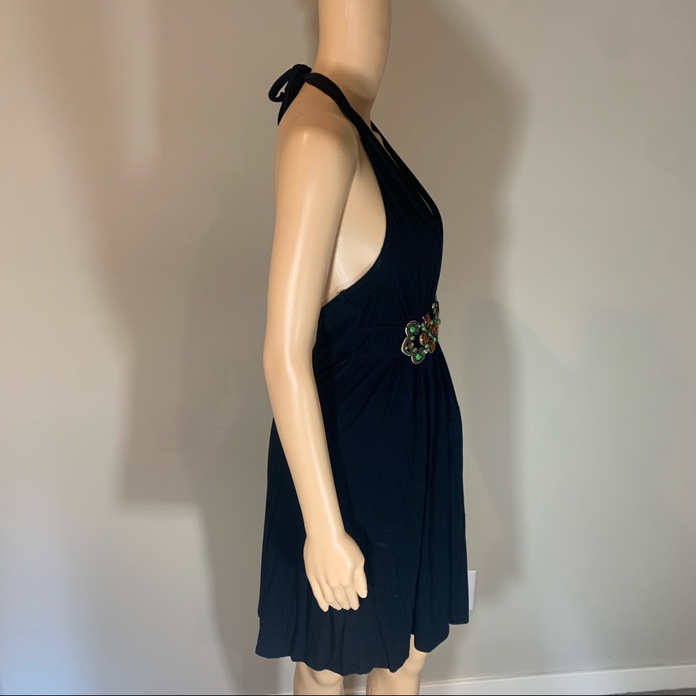 Matty M Crystal Embellished Halter Dress - Picture 2 of 5